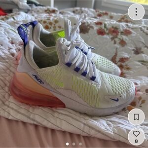 Nike Air Max 270 White with Neon and Pink Accents